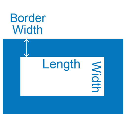  rectangular border area